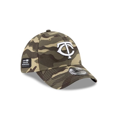 Green Minnesota Twins Hat - New Era MLB Armed Forces Weekend 39THIRTY Stretch Fit Caps USA9768132